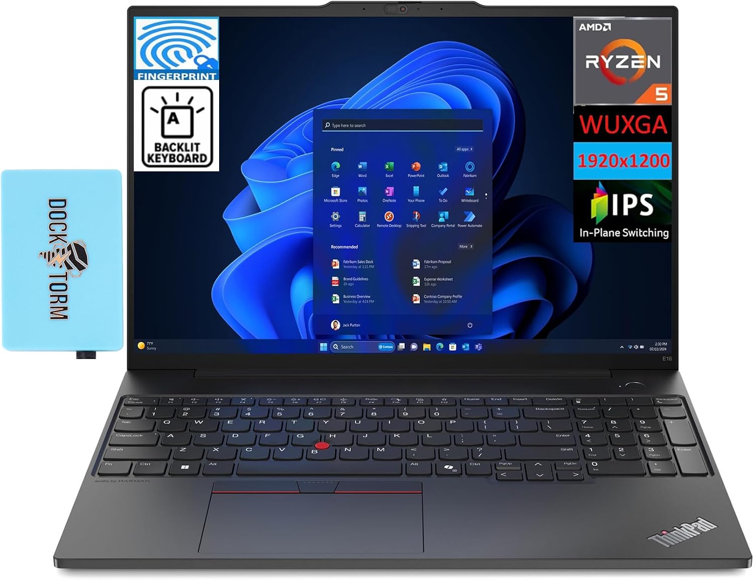 Lenovo Thinkpad E16 Amd Ryzen 5/16GO/512 SSD/16" (clavier FR)