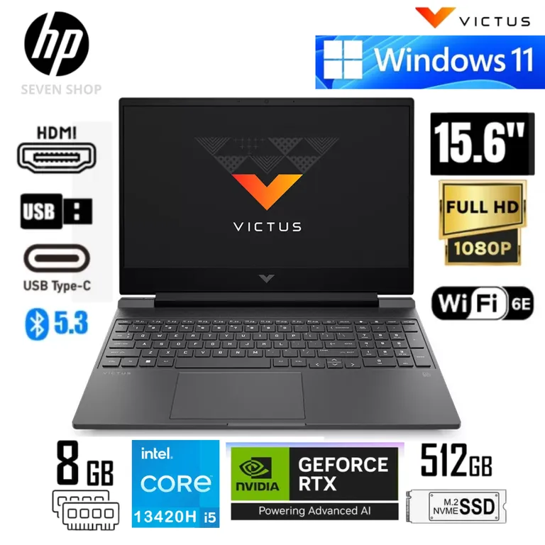 HP Victus 15 FA2013 I5/8GO/512 SSD/6GO Graphique/13E