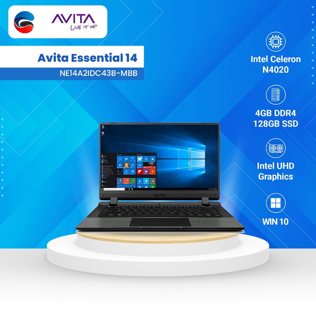 Avita 14" Celeron/4GO/128GO SSD/WIN10/14"
