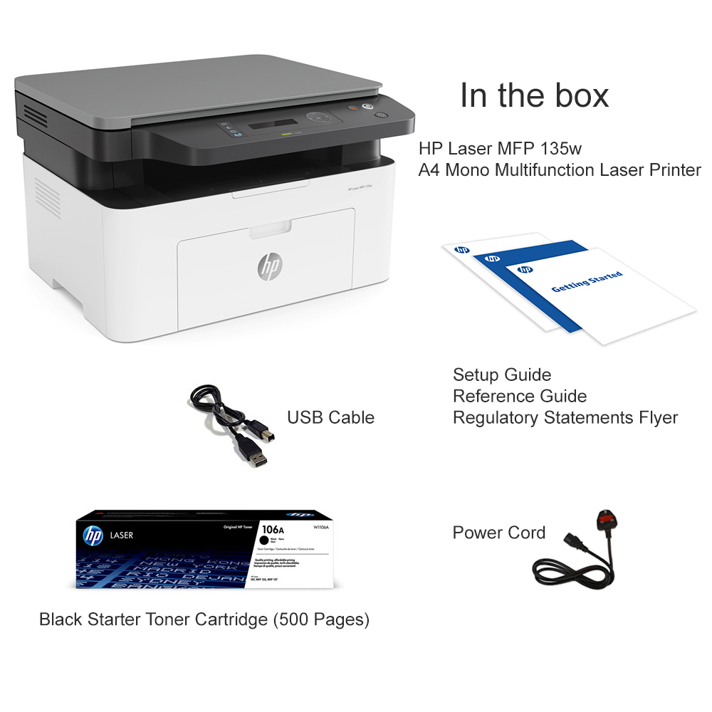 Imprimante HP Laserjet Tout-En-Un 135W Noir Et Blanc