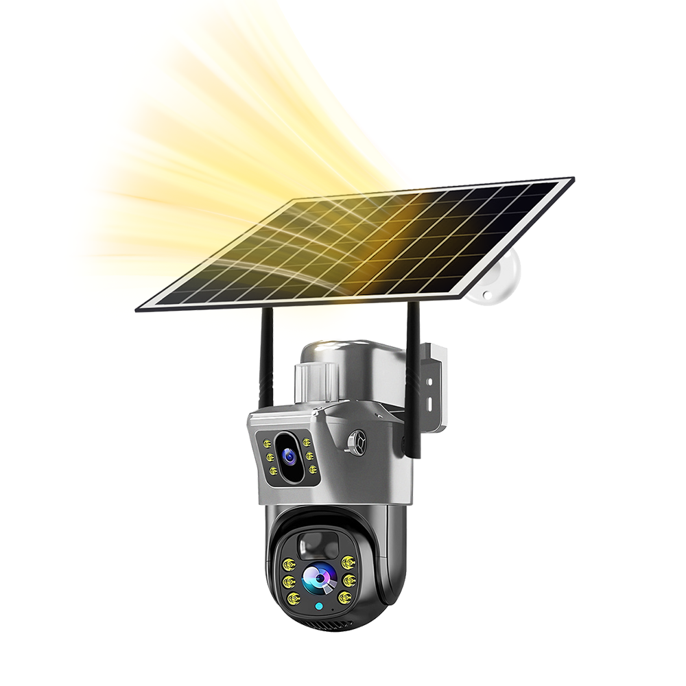 VCS09 Caméra Solaire Sans Fil Double Objectif
