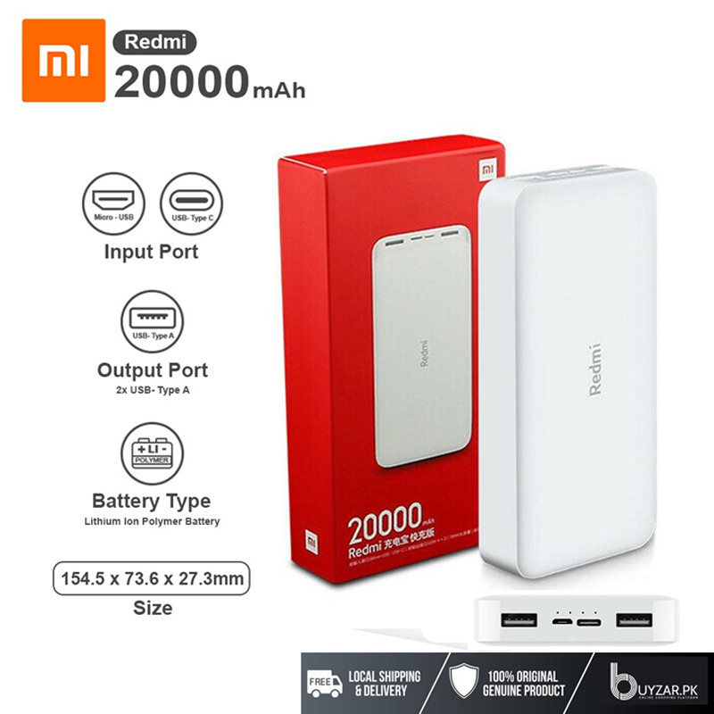 XIAOMI REDMI POWER BANK 20000Mah