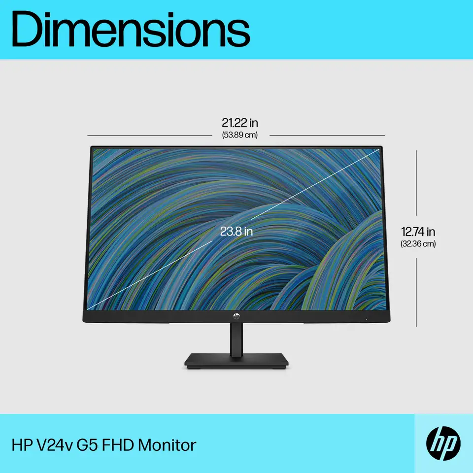 Écran HP Ordinaire 24" V24V Ib G5 Vga Hdmi Display FHD